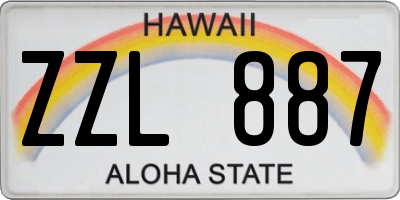 HI license plate ZZL887