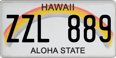 HI license plate ZZL889