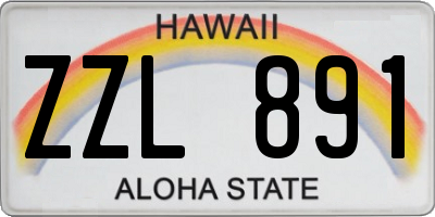 HI license plate ZZL891