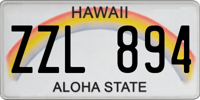 HI license plate ZZL894