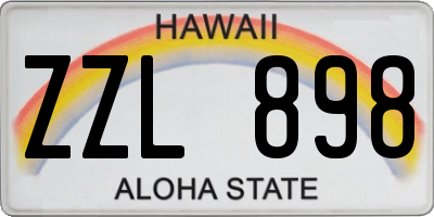 HI license plate ZZL898