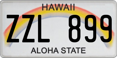 HI license plate ZZL899