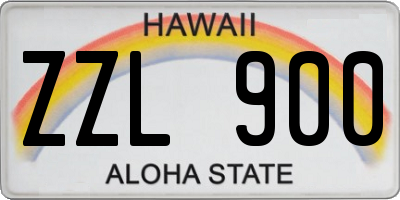 HI license plate ZZL900