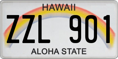 HI license plate ZZL901