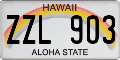 HI license plate ZZL903