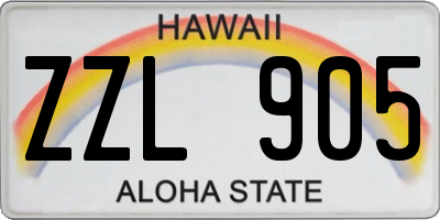 HI license plate ZZL905