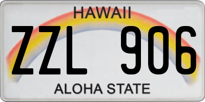 HI license plate ZZL906