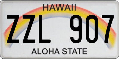 HI license plate ZZL907