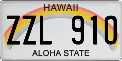 HI license plate ZZL910