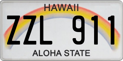 HI license plate ZZL911