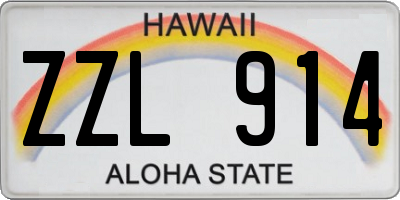 HI license plate ZZL914