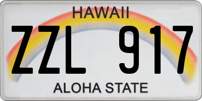 HI license plate ZZL917