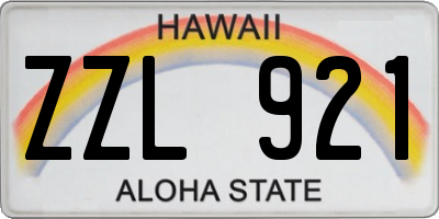 HI license plate ZZL921