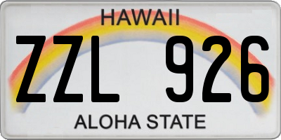 HI license plate ZZL926