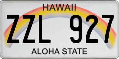 HI license plate ZZL927