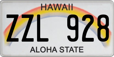 HI license plate ZZL928