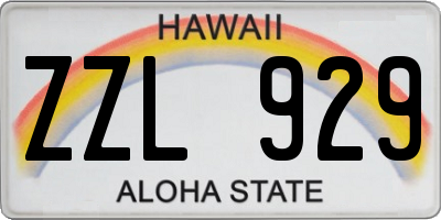 HI license plate ZZL929