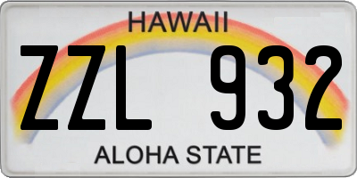 HI license plate ZZL932