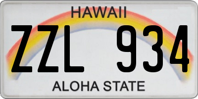 HI license plate ZZL934