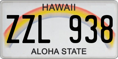 HI license plate ZZL938