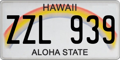 HI license plate ZZL939