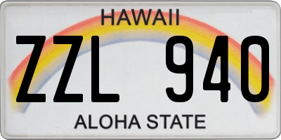 HI license plate ZZL940