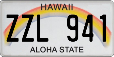 HI license plate ZZL941