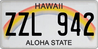 HI license plate ZZL942