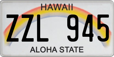 HI license plate ZZL945