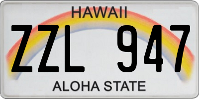 HI license plate ZZL947