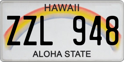 HI license plate ZZL948