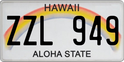 HI license plate ZZL949