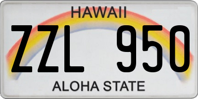 HI license plate ZZL950