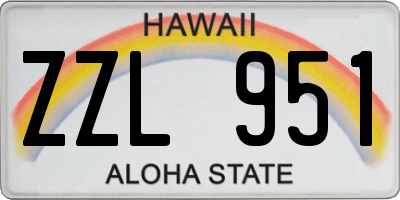 HI license plate ZZL951