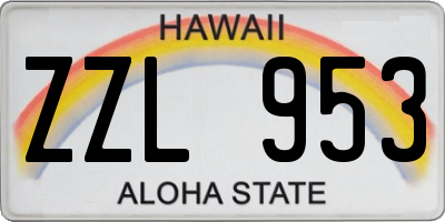 HI license plate ZZL953