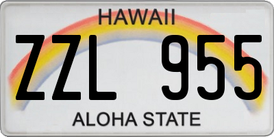 HI license plate ZZL955