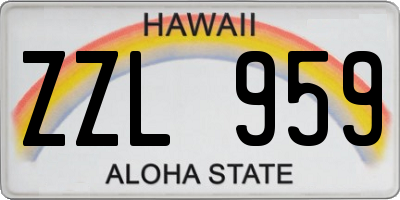 HI license plate ZZL959