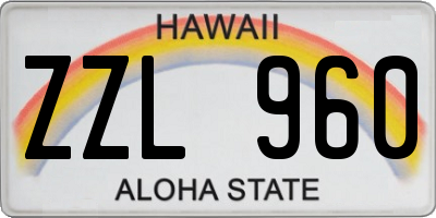 HI license plate ZZL960