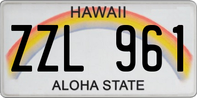 HI license plate ZZL961