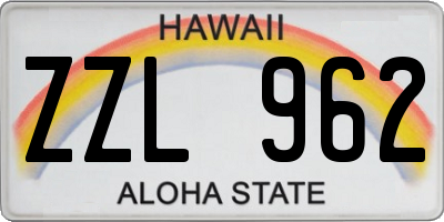 HI license plate ZZL962