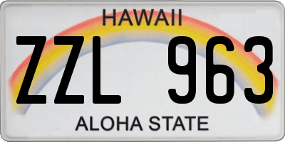 HI license plate ZZL963