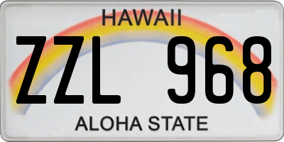 HI license plate ZZL968