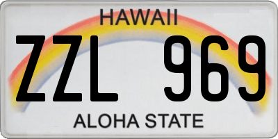 HI license plate ZZL969