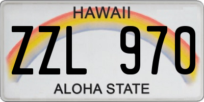 HI license plate ZZL970