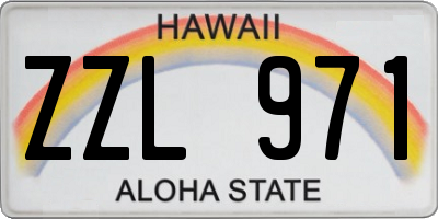 HI license plate ZZL971