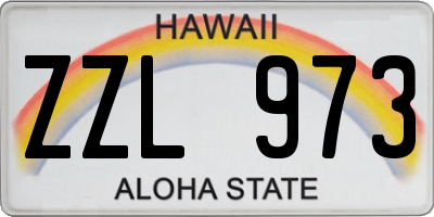 HI license plate ZZL973