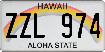 HI license plate ZZL974