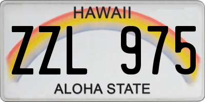 HI license plate ZZL975