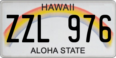 HI license plate ZZL976