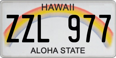 HI license plate ZZL977